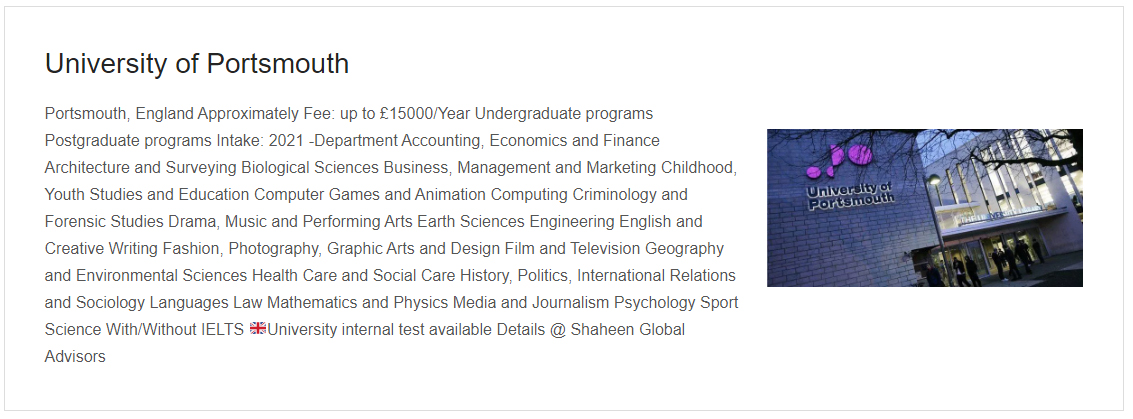 University of Portsmouth