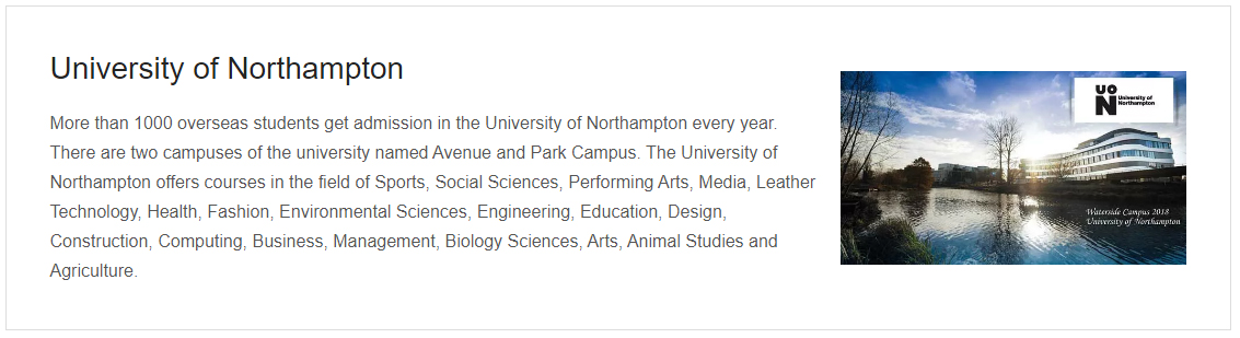 University of northamtopn