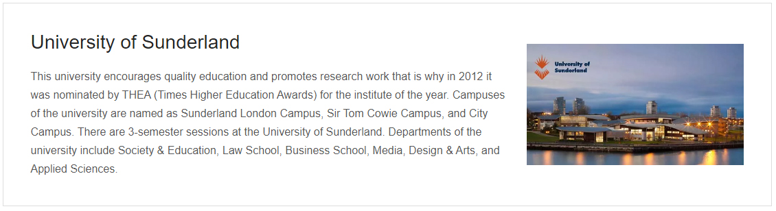 University of sunderland